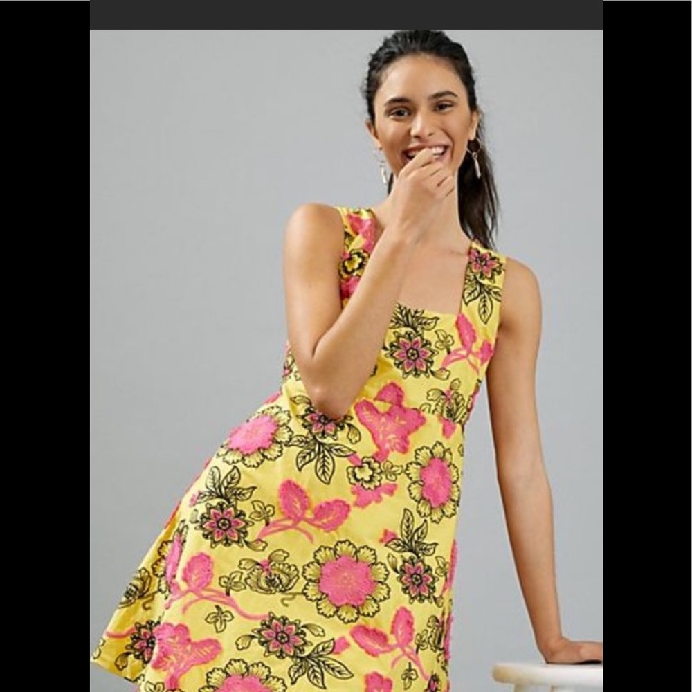 Brand new without tags anthropogenic‎ floral appliqué dress. Retail 240